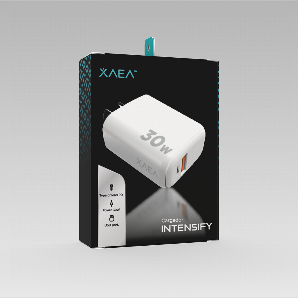 CARGADOR 220V MODX-C015 - 6A - INTENSIFY - 1USB 1TC - XAEA - BLANCO