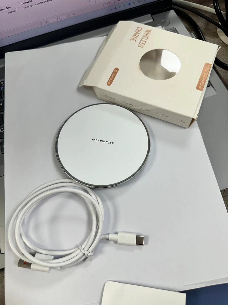 CARGADOR WIRELESS MODS-721 MAGNETICO - STOCK - BLANCO