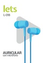 AURICULARES CON MICROFONO MODL-018 - LETS - AZUL