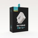 CARGADOR 220V X-616 EXTREME - 6,2A - 1USB + 2TC - XAEA - BLANCO