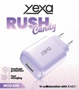 CARGADOR 220V Y-00B9 4.8A (M430) - RUSH - 1USB - YEXA - VIOLETA