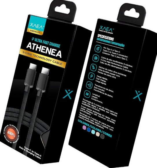 CABLE TIPO C - C X-097 - ATHENEA - XAEA - NEGRO