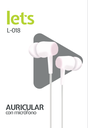 AURICULARES CON MICROFONO MODL-018 - LETS - BLANCO