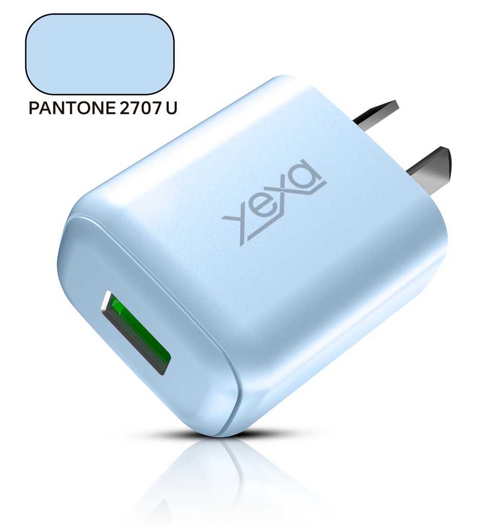 CARGADOR 220V Y-00B9 4.8A - RUSH (M430) - 1USB - YEXA - CELESTE