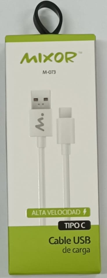 CABLE DE CARGA M-073 TIPO C - MIXOR - BLANCO