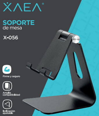 SOPORTE DE MESA METAL X-056 XAEA - GRIS