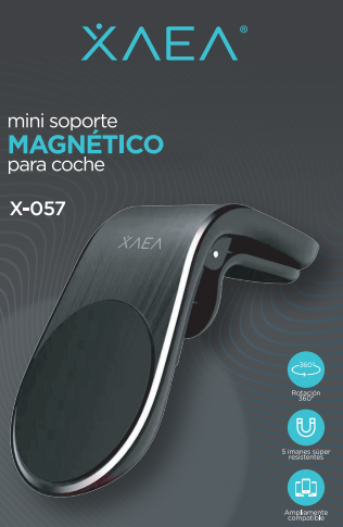 SOPORTE DE COCHE MAGNETICO X-057 XAEA - NEGRO