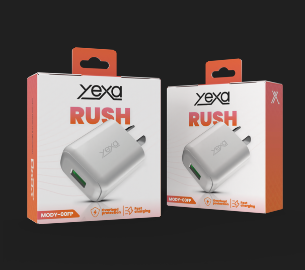 ADAPTADOR CARGADOR 220V 4.8A RUSH 1USB MODY-00FP - YEXA - BLANCO