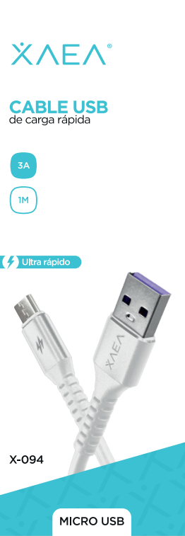 CABLE USB X-094  MICRO - XAEA - BLANCO