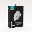 CARGADOR 220V X-C015 - INTENSIFY - 1USB 1TC + CABLE USB A TIPO C - XAEA - BLANCO