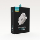CARGADOR 220V X-C015 - INTENSIFY (S/CABLE) - 1USB 1TC - XAEA - BLANCO