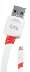 CABLE USB L-093 MICRO LETS - BLANCO