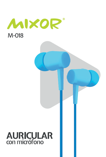 AURICULARES CON MICROFONO M-018 - MIXOR - AZUL
