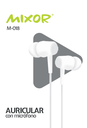 AURICULARES CON MICROFONO M-018 - MIXOR - BLANCO
