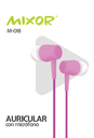 AURICULARES CON MICROFONO M-018 - MIXOR - ROSA