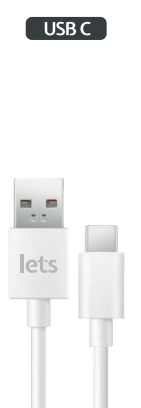 CABLE USB L-073 TIPO C - LETS - BLANCO