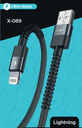 CABLE USB X-089 LIGHTNING - XAEA - PLATA
