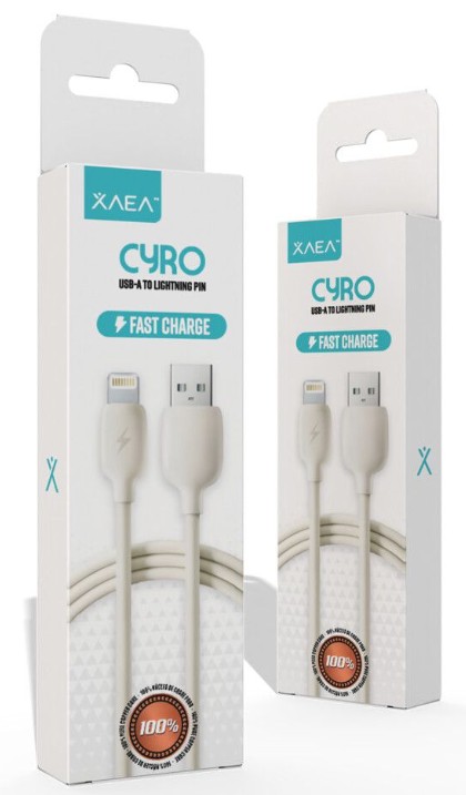 CABLE USB LIGHTNING CYRO X-100 - XAEA - BLANCO