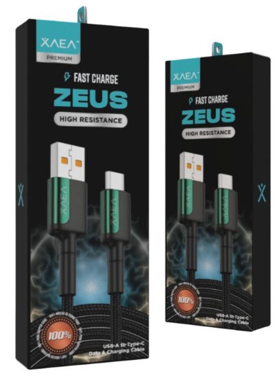 CABLE USB TIPO C X-103C - ZEUS - XAEA - VERDE
