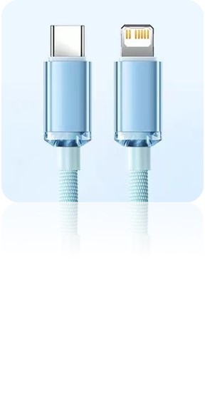 CABLE TIPO C - LIGHTNING X-098 - ATHENEA - XAEA - CELESTE