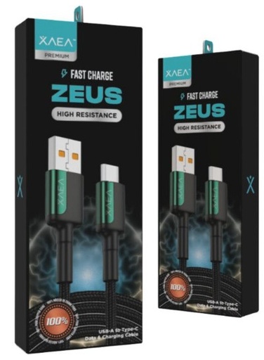 [CABX0910306] CABLE USB TIPO C X-103C - ZEUS - XAEA - VERDE