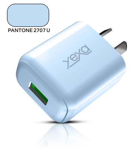 [CARADA9400B900E] CARGADOR 220V  Y-00B9 4.8A - RUSH (M430) - 1USB - YEXA - CELESTE