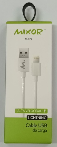 [CABEM0807301] CABLE DE CARGA M-073 CABLE LIGHTNING - MIXOR - BLANCO