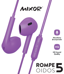 [MLEM0103908] AURICULAR CON MICROFONO M-039 - ROMPE OIDOS 5 MIXOR VIOLETA
