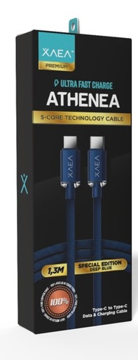 [CABTIP0400F300C] CABLE ATHENEA TIPO C-C EDICION ESPECIAL X-00F3 - XAEA - DEEP BLUE