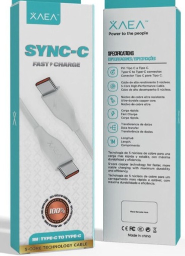 [CABO0914101] CABLE TIPO C A TIPO C MODO-141 SYNC-C - XAEA - BLANCO
