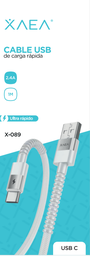 [CABX0908901] CABLE USB X-089 TIPO C - XAEA - BLANCO