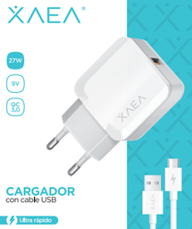 [CARX0601001] CARGADOR RED X-010 CABLE MICRO - XAEA BLANCO