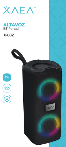 [PARX0188202] ALTAVOZ BT C/LUZ 6W  X-882 - XAEA - NEGRO