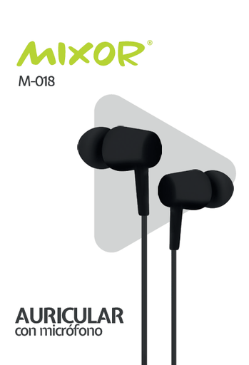 [AUL0201802] AURICULARES CON MICROFONO M-018 - MIXOR - NEGRO