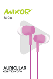 [AUL0201805] AURICULARES CON MICROFONO M-018 - MIXOR - ROSA